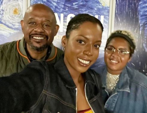 Kenn Whitaker brother Forest Whitaker with his daughters Sonnet and True